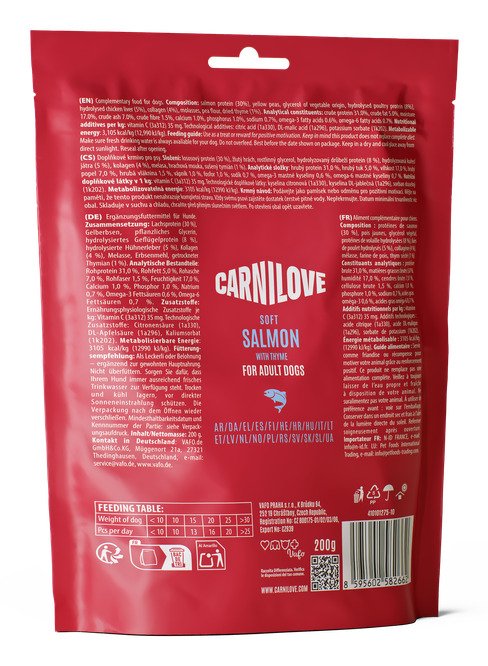 Carnilove Dog Soft Snack Salmon With Thyme Small Bite 200 G