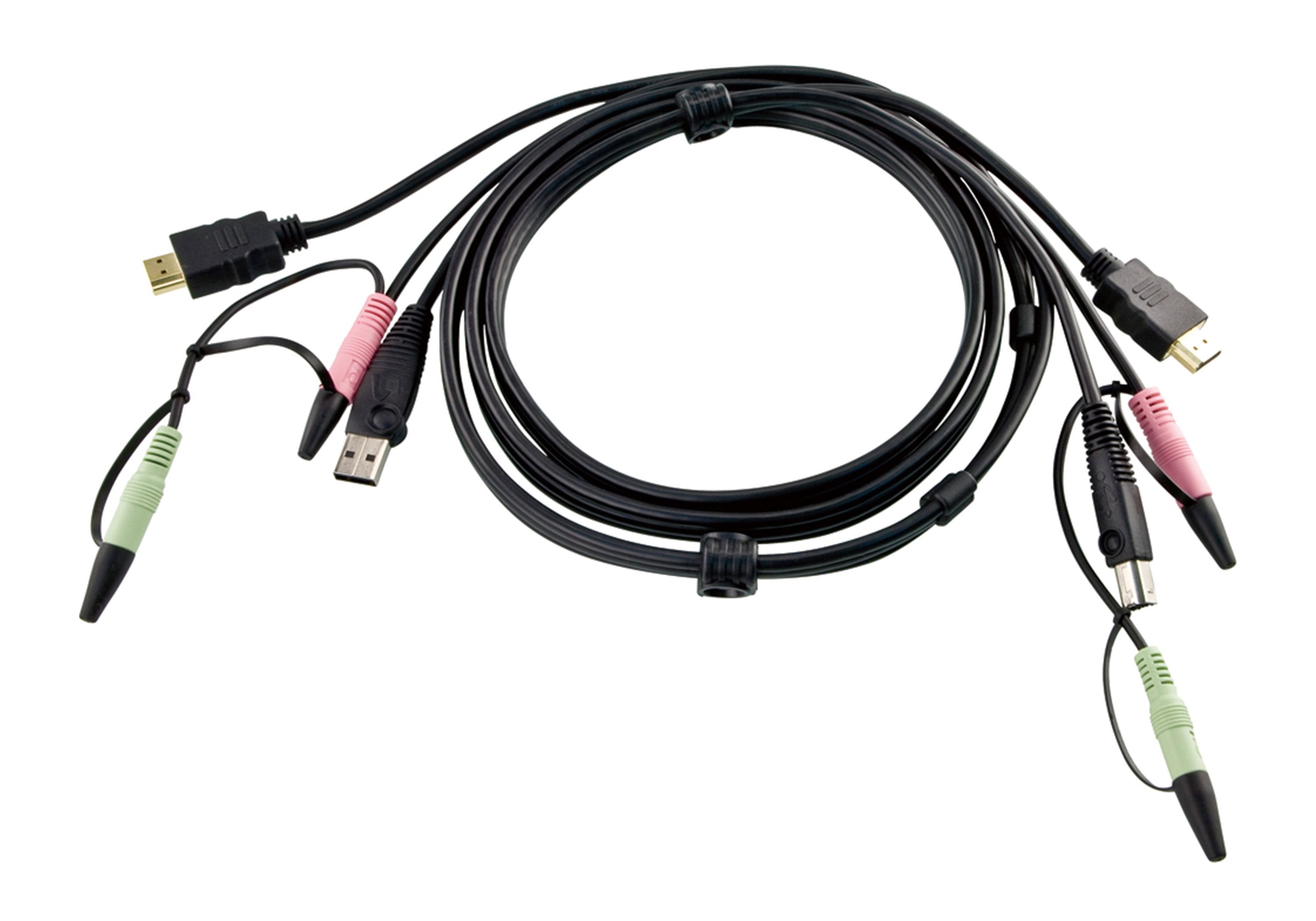 EAN 4710423776838 - ATEN 2L-7D02UH cable para video, teclado y ratón (kvm) Negro imagen 1
