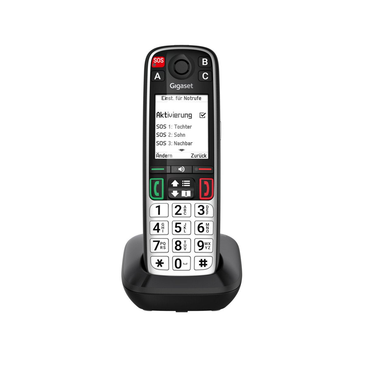 Gigaset Easy 500 Dect-Ladebasis Con 1 X Handset (Sos / Ls Life Style) - Negro