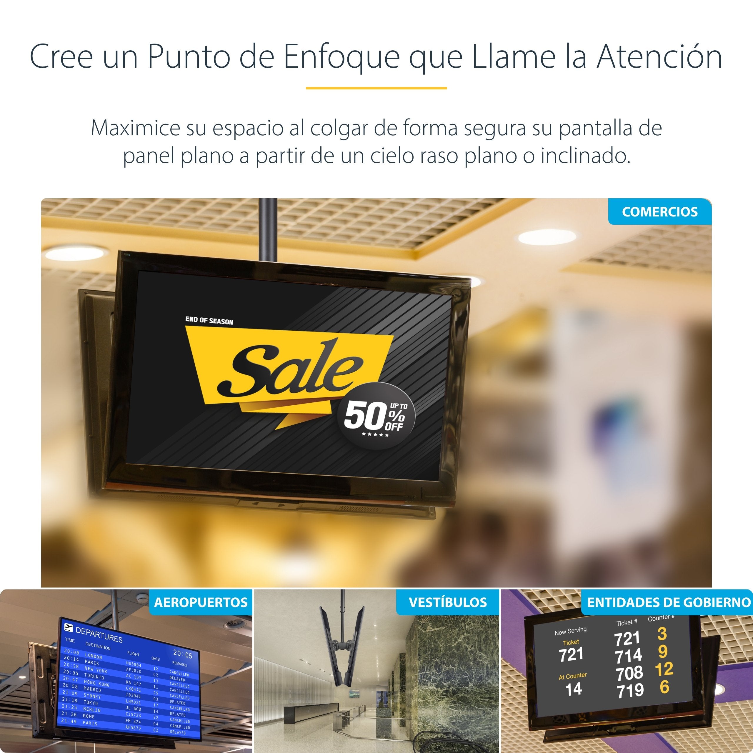 Startech Soporte De Techo Para Tv