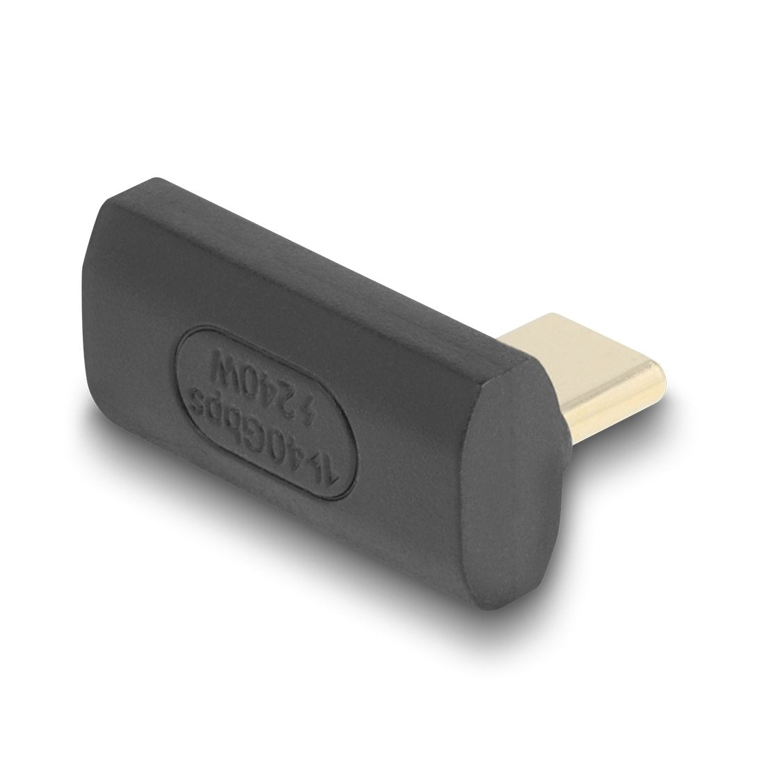 Delock 60244 Usb Adaptador 40 Gbps Usb Type-C Pd 3.1 240 W Macho A Puerto Hembra Girado Sesgado Hacia La Izquierda Y Hacia La Derecha 8k 60 Hz