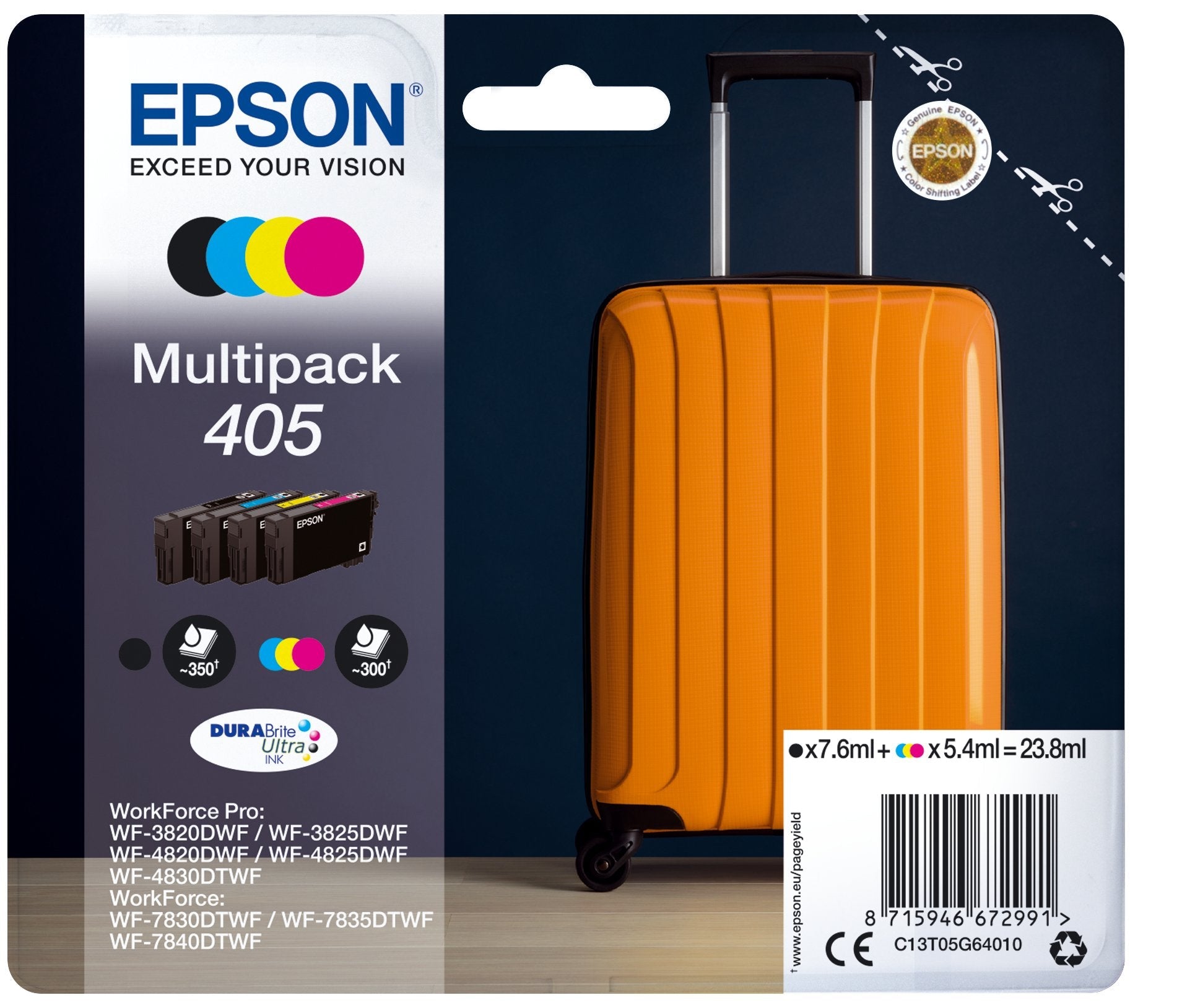 Tinta Epson Multipack 4-Colours 405 Durabrite Ultra Ink
