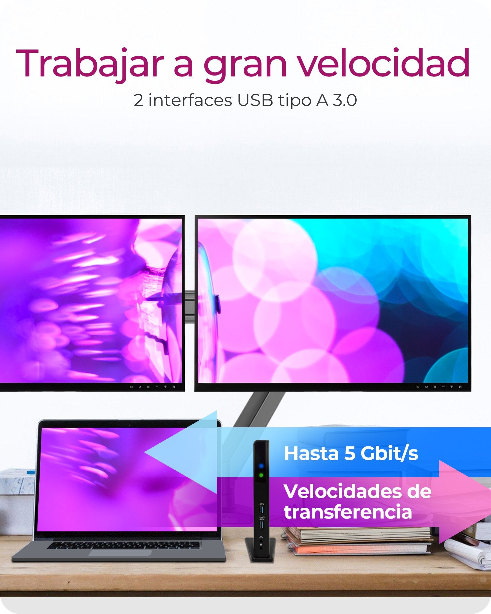 EAN 4250078169765 - ICY BOX IB-DK2251AC Alámbrico USB 3.2 Gen 2 (3.1 Gen 2) Type-A Negro imagen 4