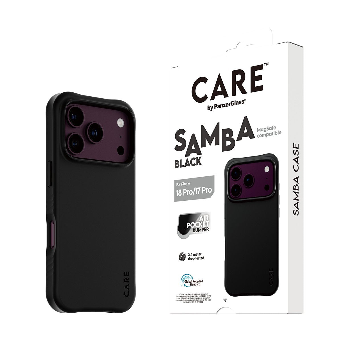 Care By Panzerglass Samba Case Ip17/18 Pro Schwarz M. Magsafe