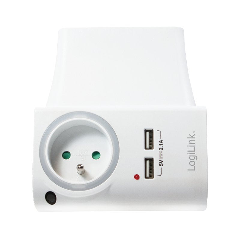 Steckdosenadapter2x Usb-Port+L Adeschalefrankr.