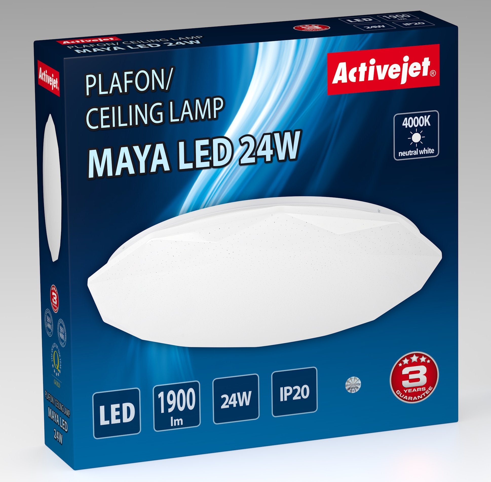EAN 5901443113157 - Activejet AJE-MAYA iluminación de techo Bombilla(s) no reemplazable(s) LED 24 W G imagen 2