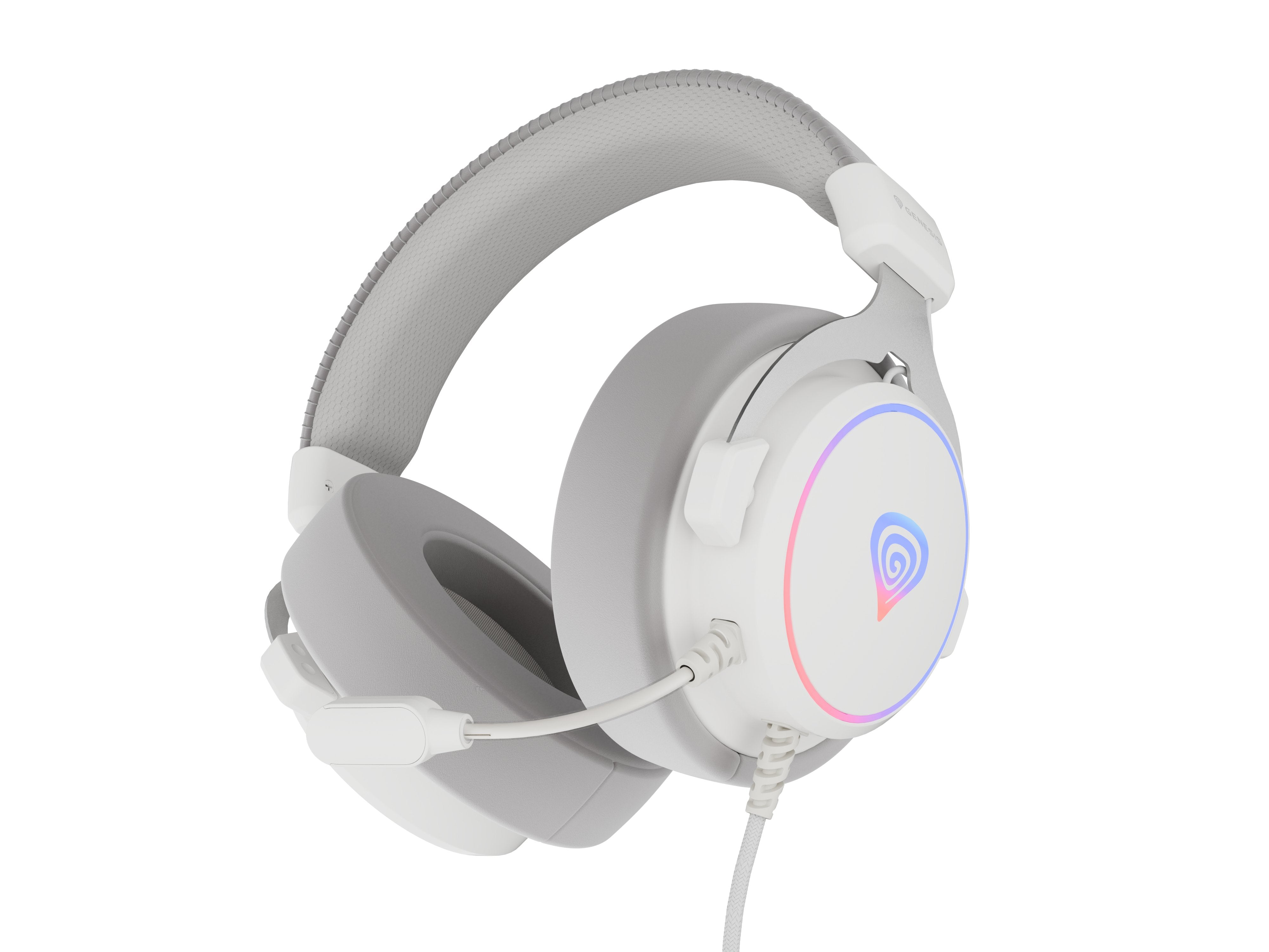 Auriculares Genesis Neon 764 Alámbrico Diadema Juego Usb Tipo A Blanco