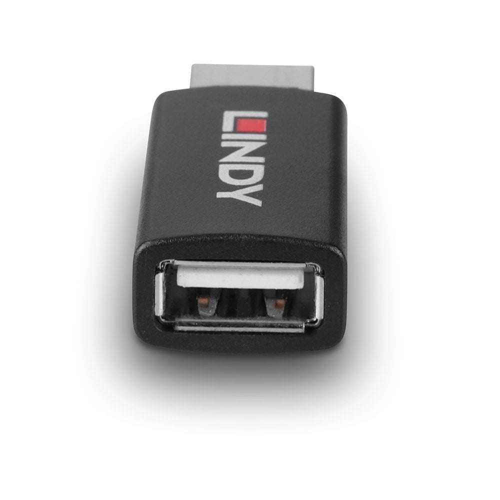 Lindy 71263 Adaptador Usb-A Macho A Hembra Type A Negro