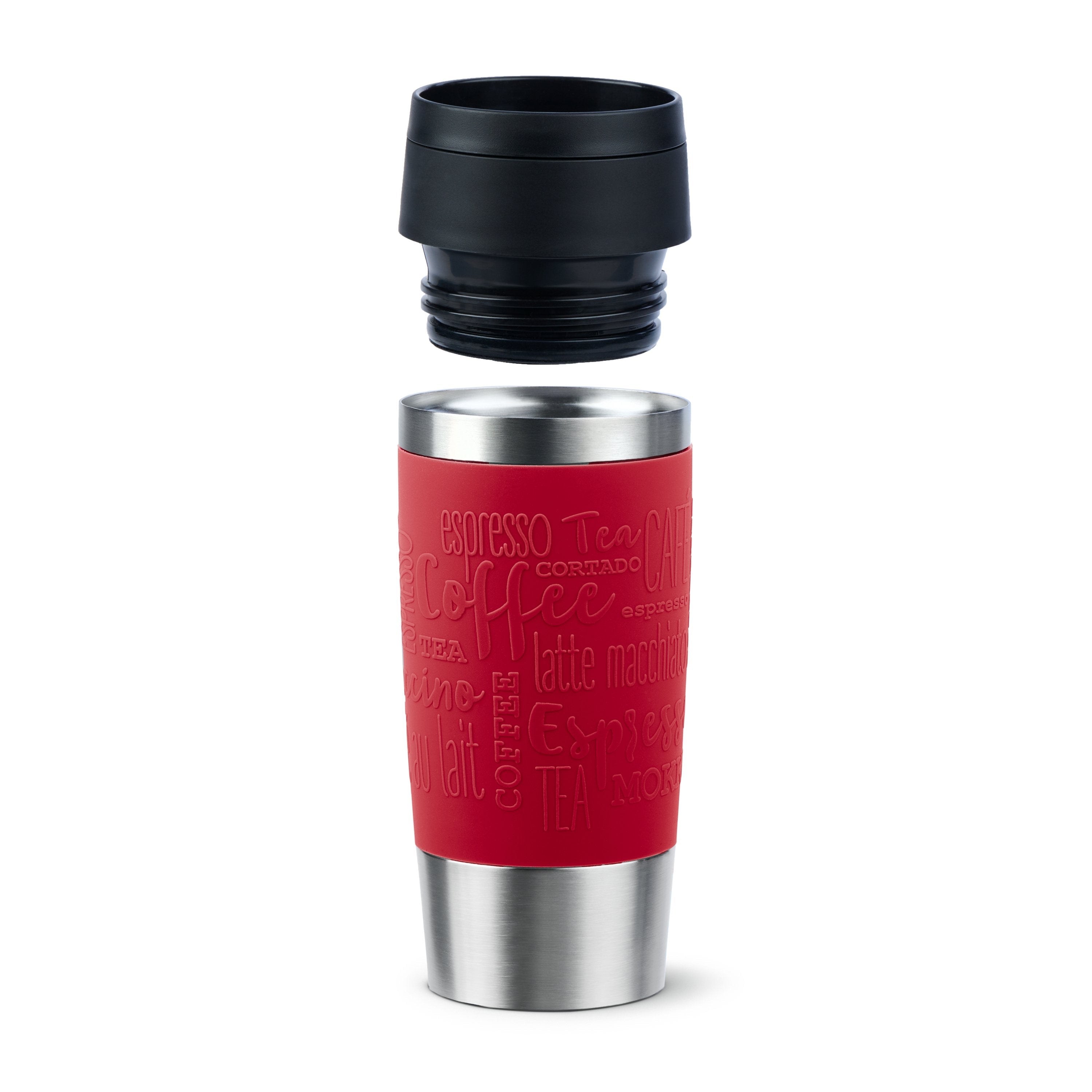 Taza Térmica Emsa Travel Mug Clásica Rojo Oscuro/Acero Inoxidable, 0,36 Litros N2020400