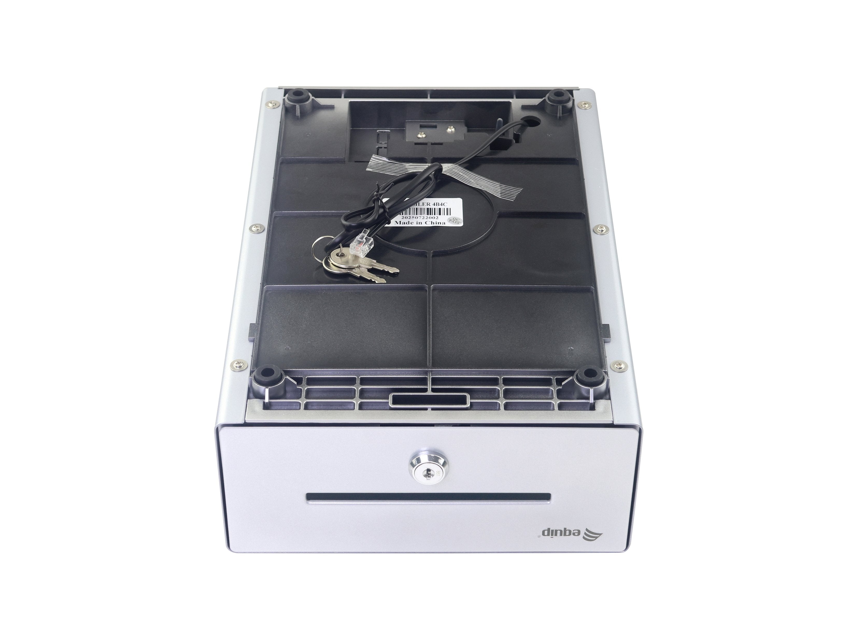 Tpv Cajon Portamonedas Equip Aluminio Apertura Manual Y Automatica Conector Rj11 Color Plata