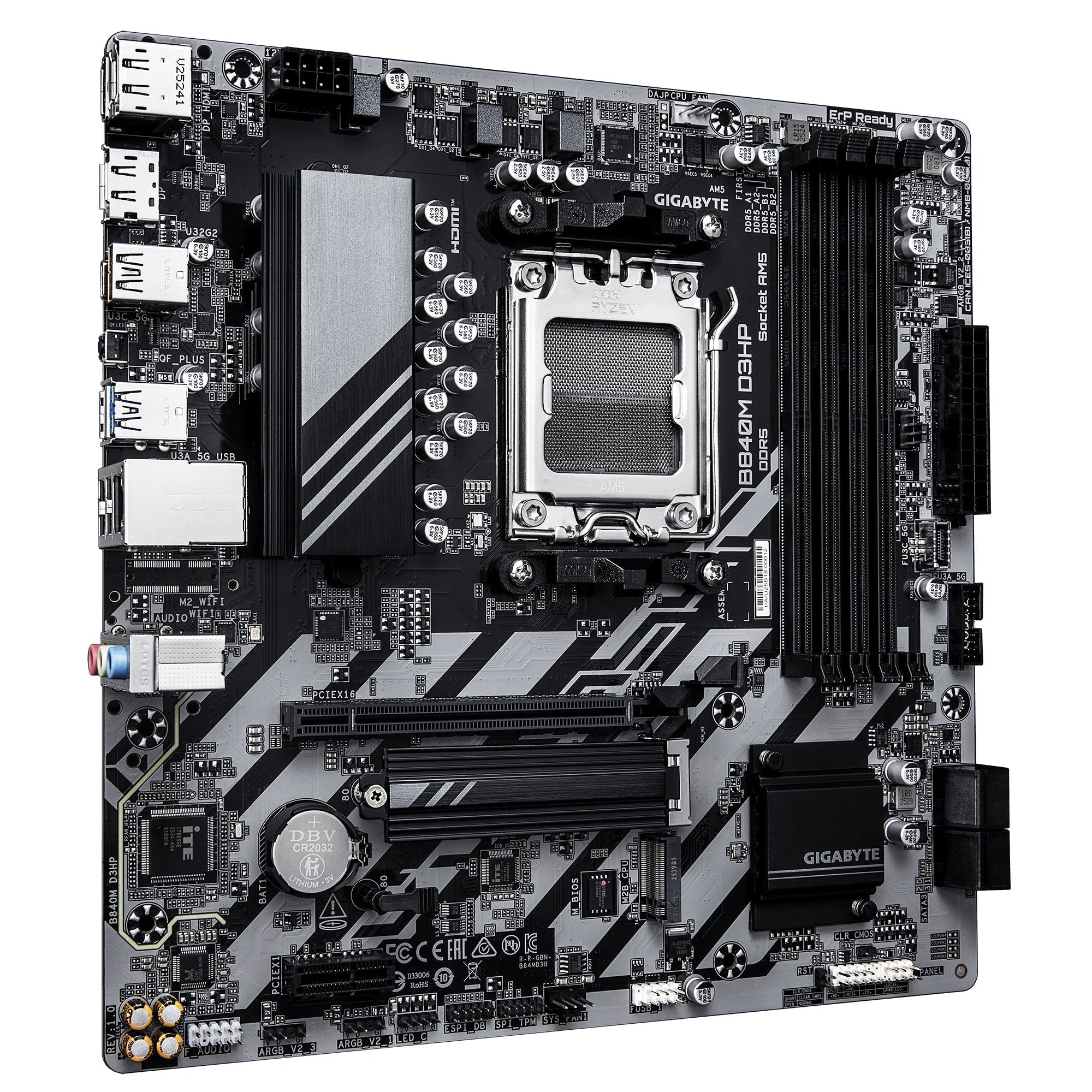 Placa Base Gigabyte B840m D3hp Am5 4xddr5 4xsata 2xm.2 B840m D3hp