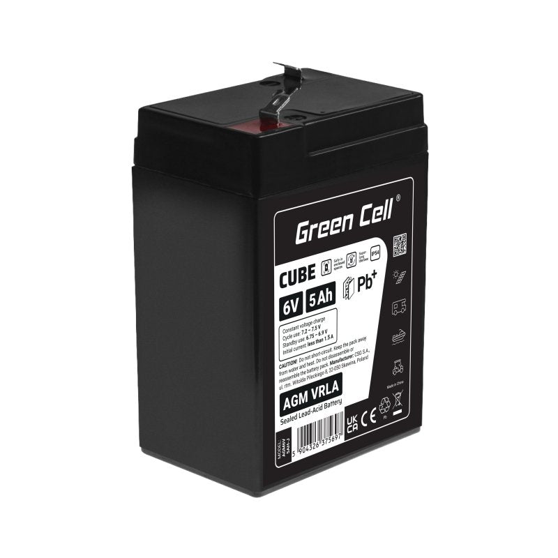 EAN 5904326375697 - Green Cell AGM6V5AH-J batería para sistema ups Sealed Lead Acid (VRLA) 6 V 5 Ah imagen 1