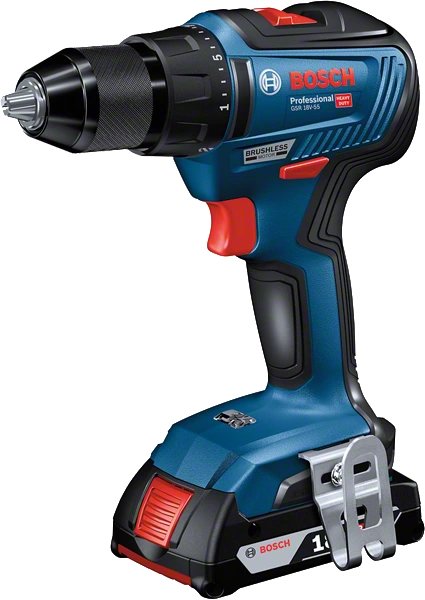 EAN 4059952509297 - Bosch GSR 18V-55 1750 RPM Sin llave 1 kg Negro, Azul imagen 1