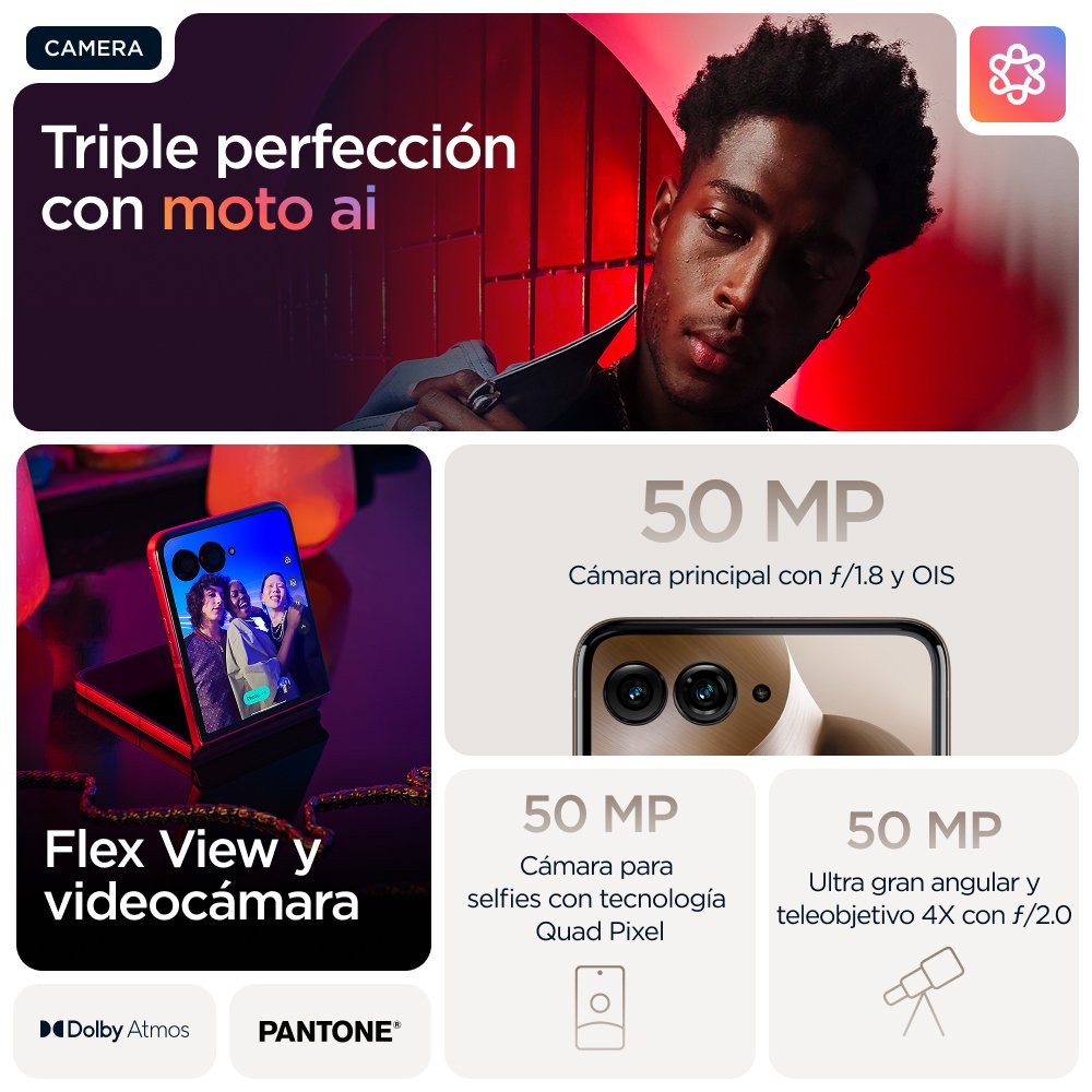 Smartphone Motorola Razr 60 Ultra 6.96" Sim Doble Android 15 5g Usb Tipo C 16 Gb 512 Gb 4700 Mah Madera