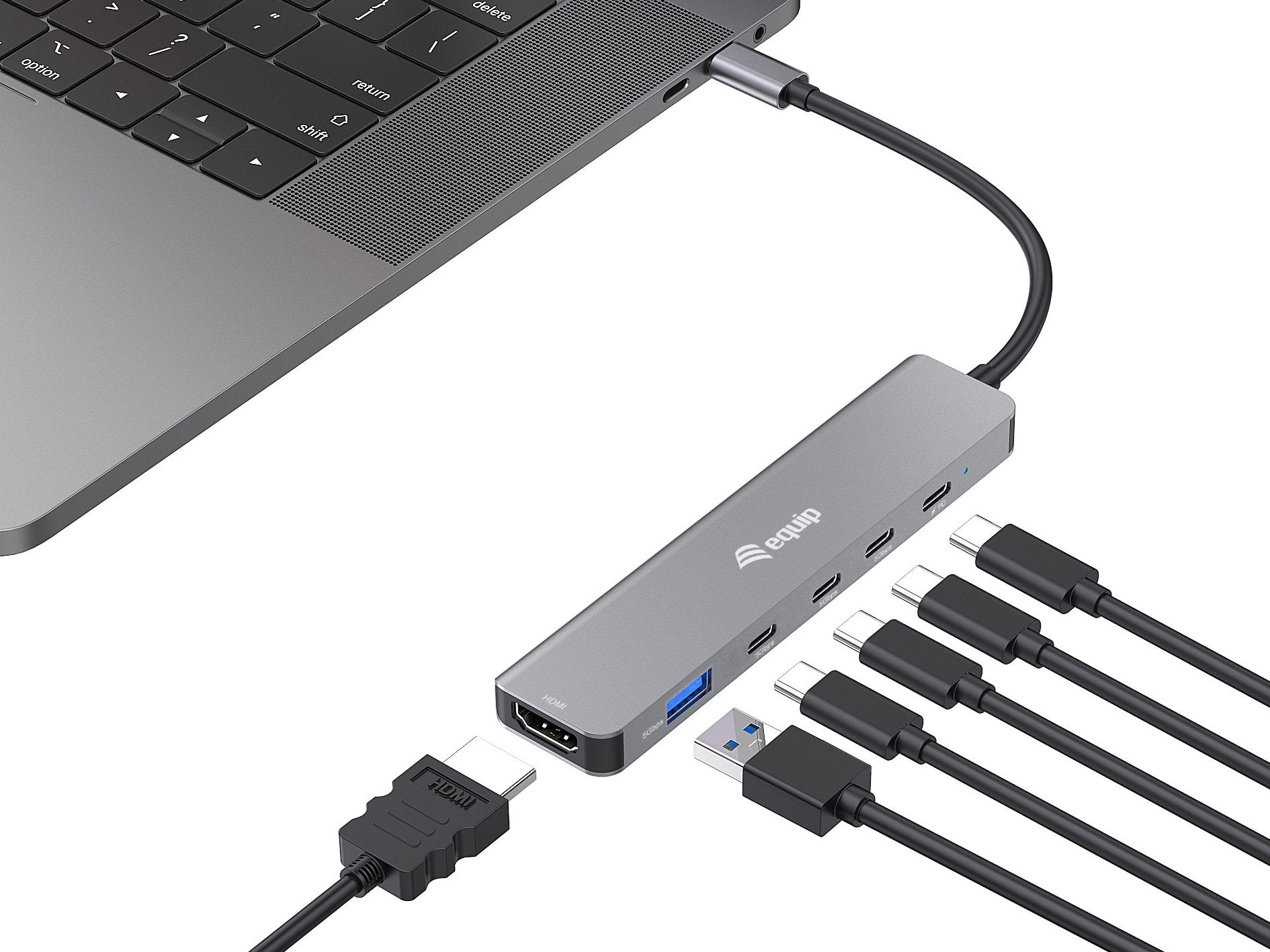 EAN 4015867242957 - Equip 133500 base para portátil y replicador de puertos Alámbrico USB 3.2 Gen 1 (3.1 Gen 1) Type-C Gris imagen 3