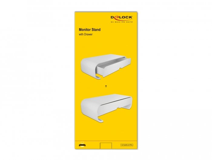 Delock Soporte Para Monitor Con Cajón Blanco