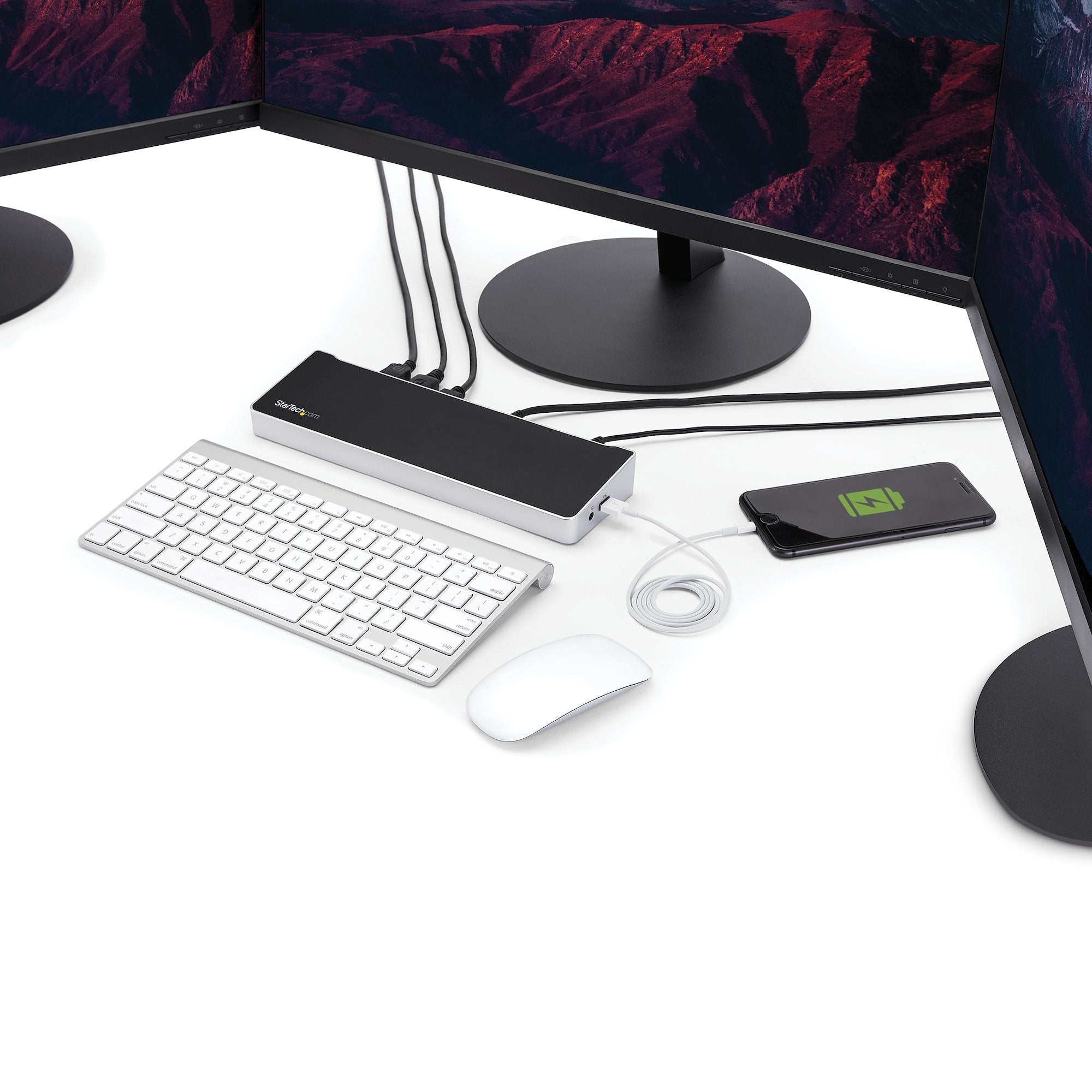 Startech Dock Usb-C Para Tres Monitores 4k Con 5 Puertos Usb 3.0