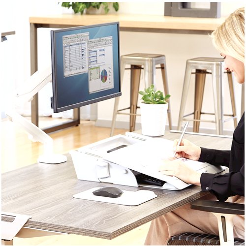 Fellowes Hana Soporte Y Atril - Guia Magnetica De Lectura - Diseño Elegante Y Duradero - Hasta 5kg - Color Blanco