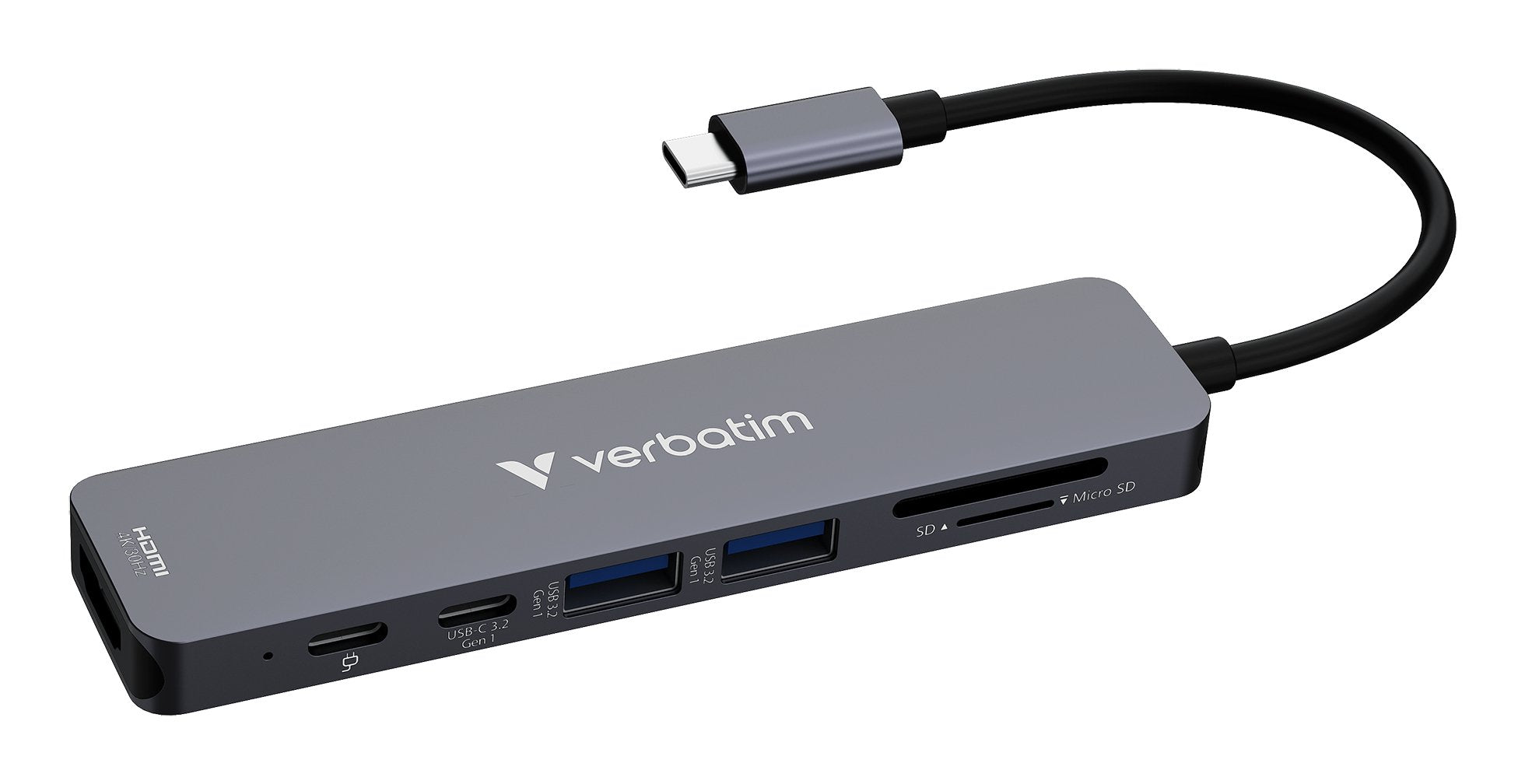 EAN 23942321583 - Verbatim 32158 hub de interfaz USB 3.2 Gen 1 (3.1 Gen 1) Type-C 5000 Mbit/s Gris imagen 1