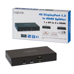 Logilink Cv0093 Divisor De Video Displayport 2x Hdmi