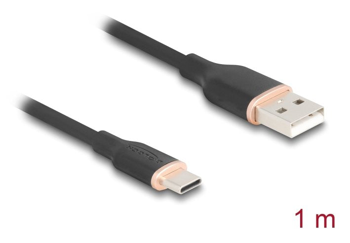 Delock Usb 2.0 Cable Usb Typ-A St > Usb Typ-C St 1m Schwarz
