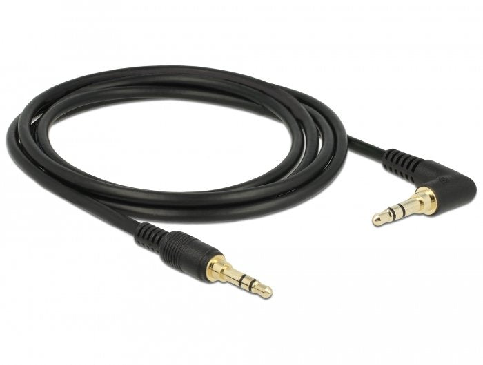Delock Klinkencable 3,5 Mm 3 Pin Stecker > Stecker Gewinkelt 2 M Schwarz