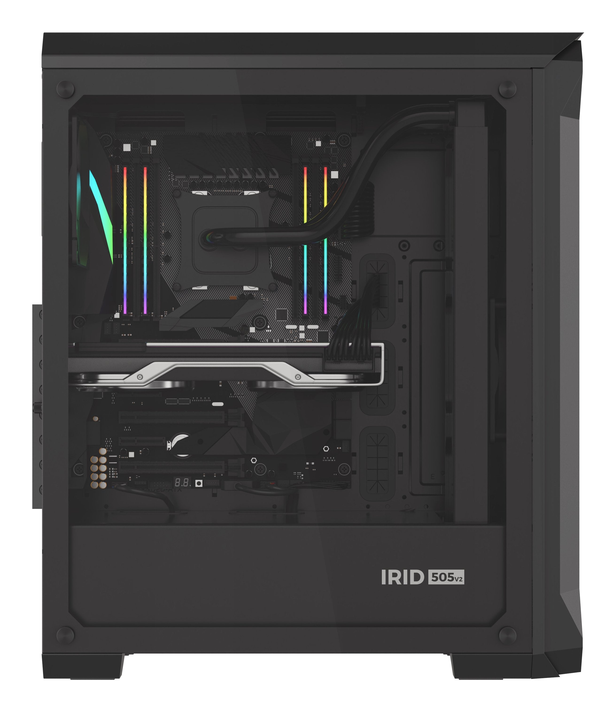 Caja Pc Natec Gaming Genesis Irid 505 Atx 2xusb 3.0 2xusb 2.0 S/F Cristal Templado
