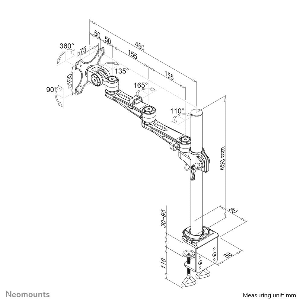 EAN 8717371441340 - Neomounts FPMA-D935 soporte para monitor 76,2 cm (30") Escritorio Plata imagen 8