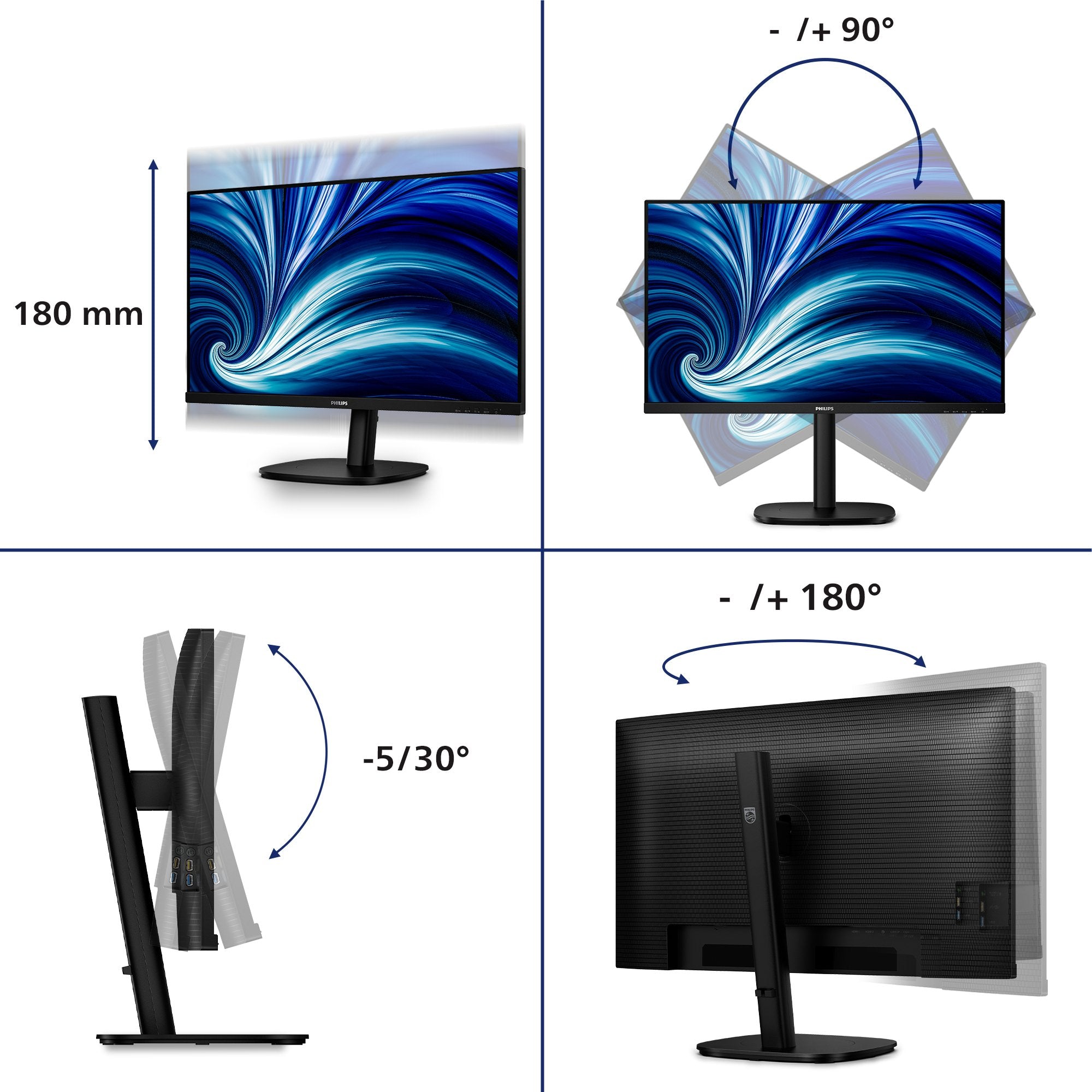 EAN 8721038004397 - Philips 3000 series 32B2N3500/00 pantalla para PC 80 cm (31.5") 2560 x 1440 Pixeles Quad HD LCD Negro imagen 5