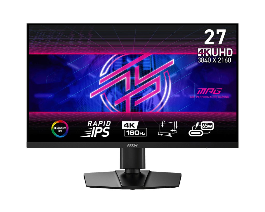 Monitor Gaming Msi Mpg 274urfde Qd 27" Negro, Ultrahd/4k, Rapid Ips, Quantum Dot, Panel De 160hz 9s6-3cc29h-260