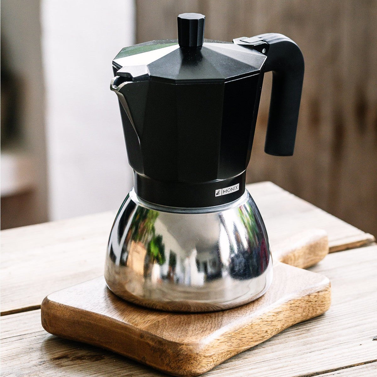EAN 8435092433818 - Monix M863009 cafetera manual Cafetera italiana 0,47 L Negro imagen 3