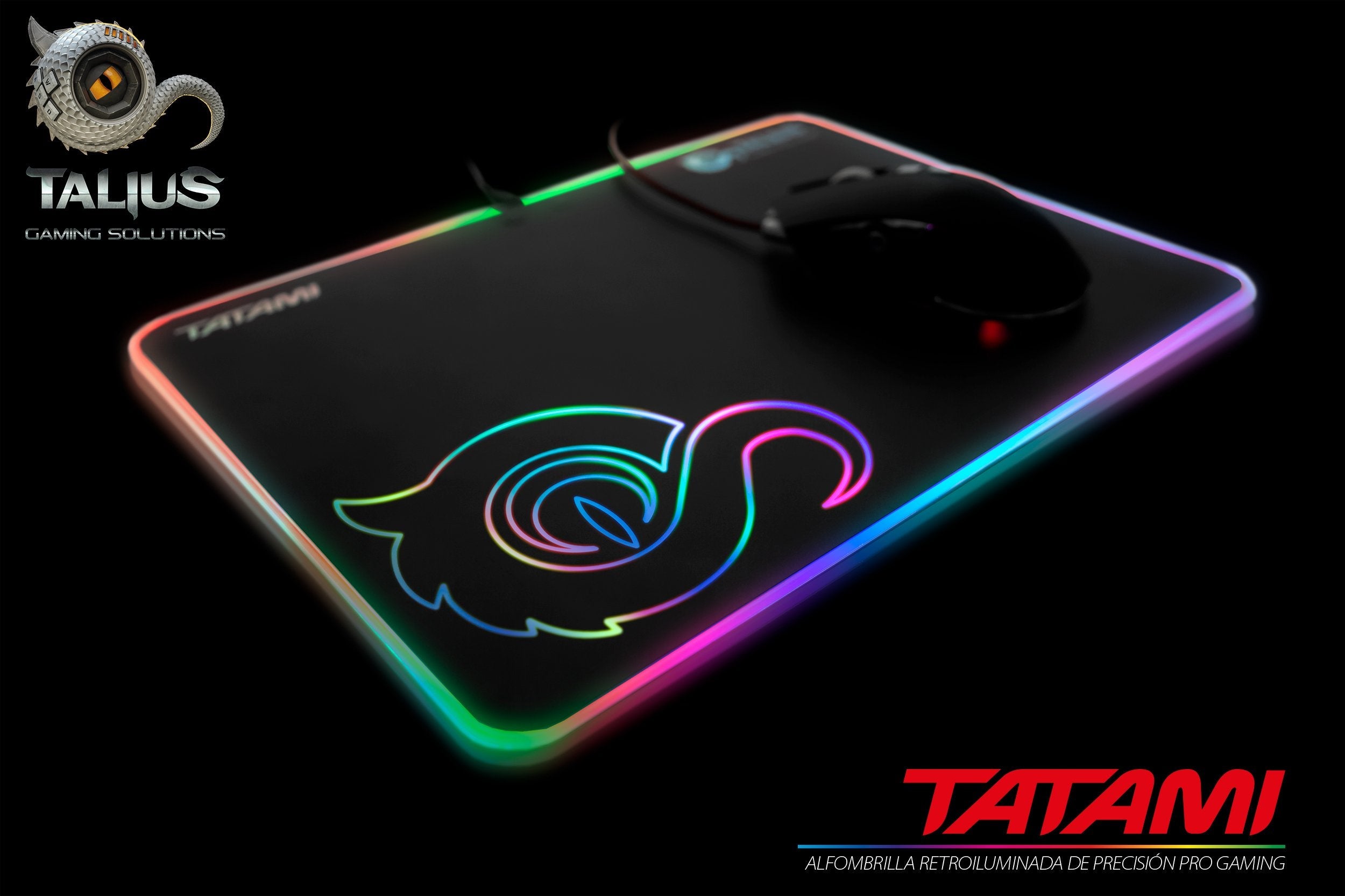 Talius Alfombrilla Gaming Tatami Retroiluminada Rgb