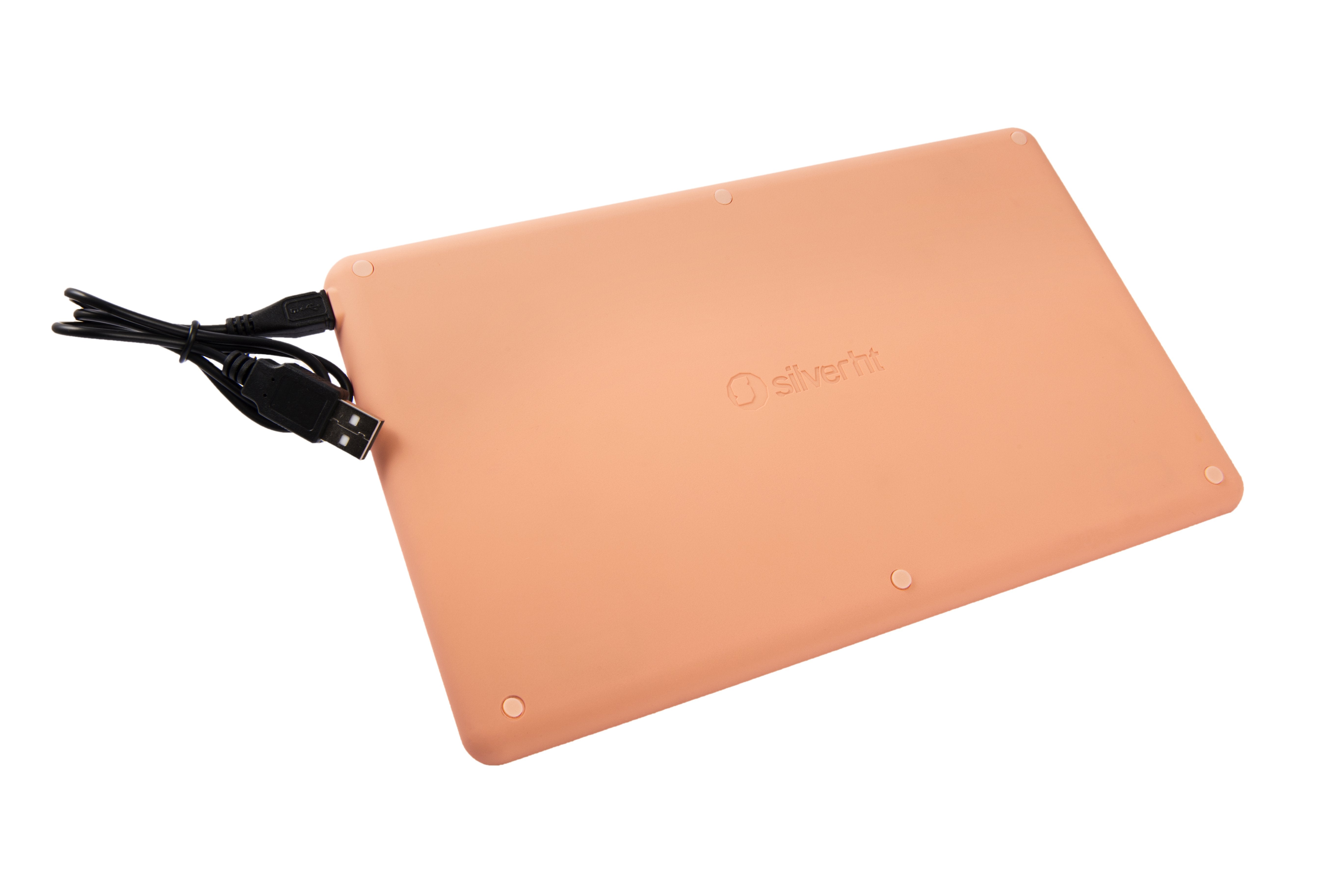 Teclado Silver Ht Inalambrico Bt V3.0 (Win And Ios Smarttv) Blanco Peach