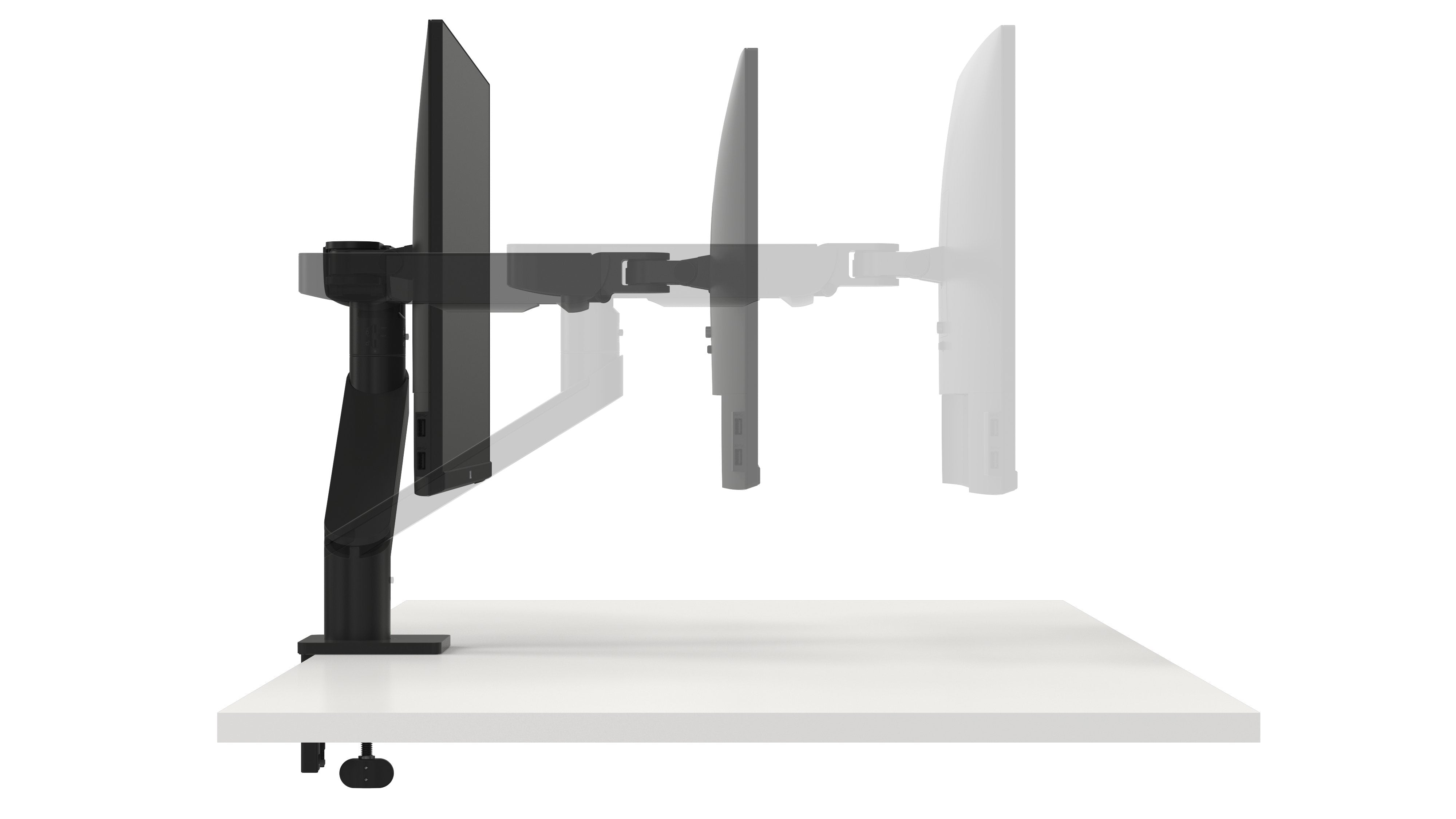 Single Monitor Arm For 19" To 38" Displays