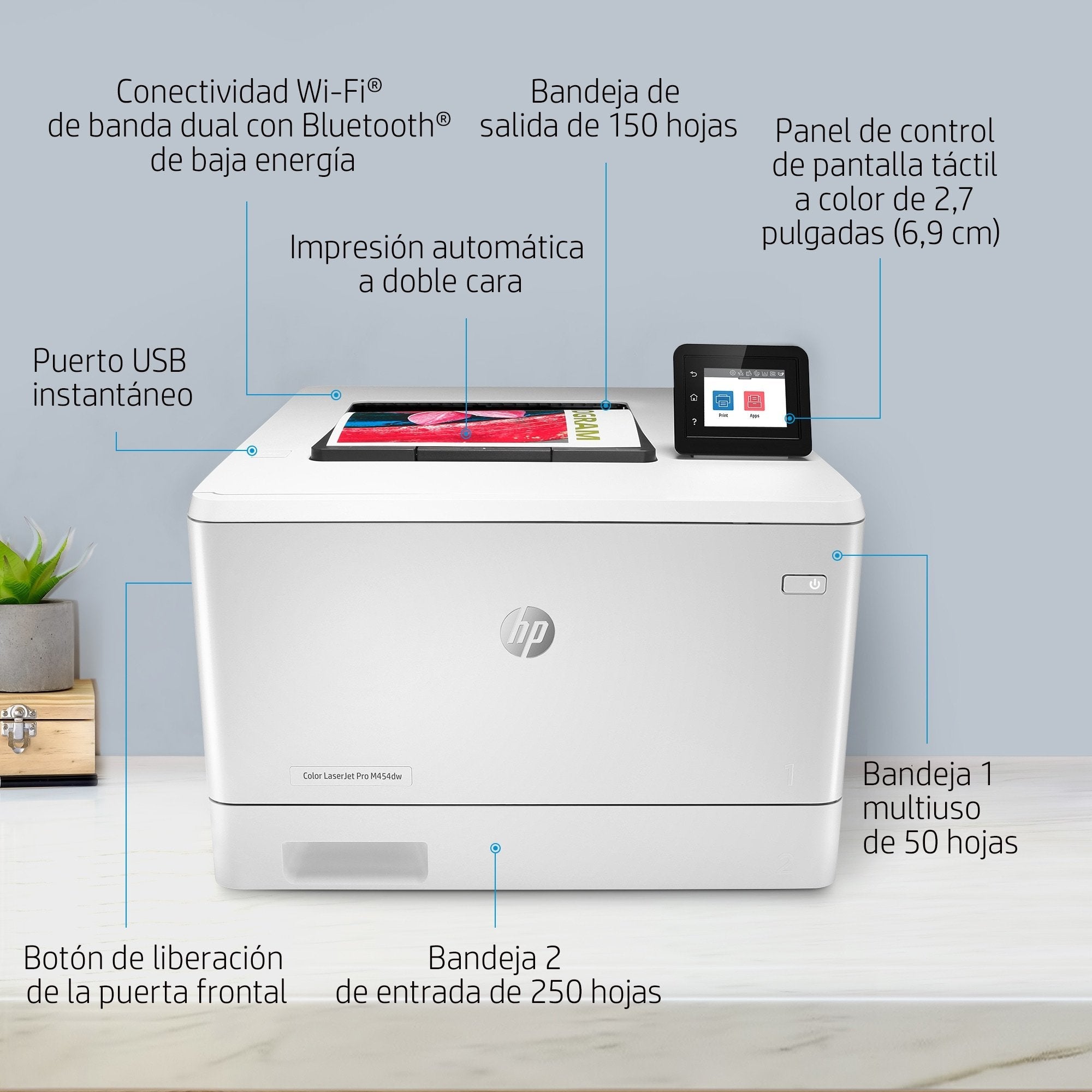 EAN 0192018996175 - HP Color LaserJet Pro M454dw Laser A4 600 x 600 DPI 27 ppm Wifi imagen 3