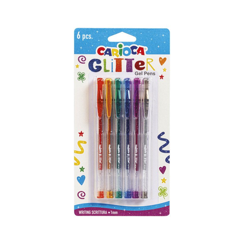 EAN 8003511421656 - Carioca 42165 bolígrafo Azul, Verde, Gris, Naranja, Rosa, Rojo Bolígrafo de punta retráctil con pulsador imagen 1