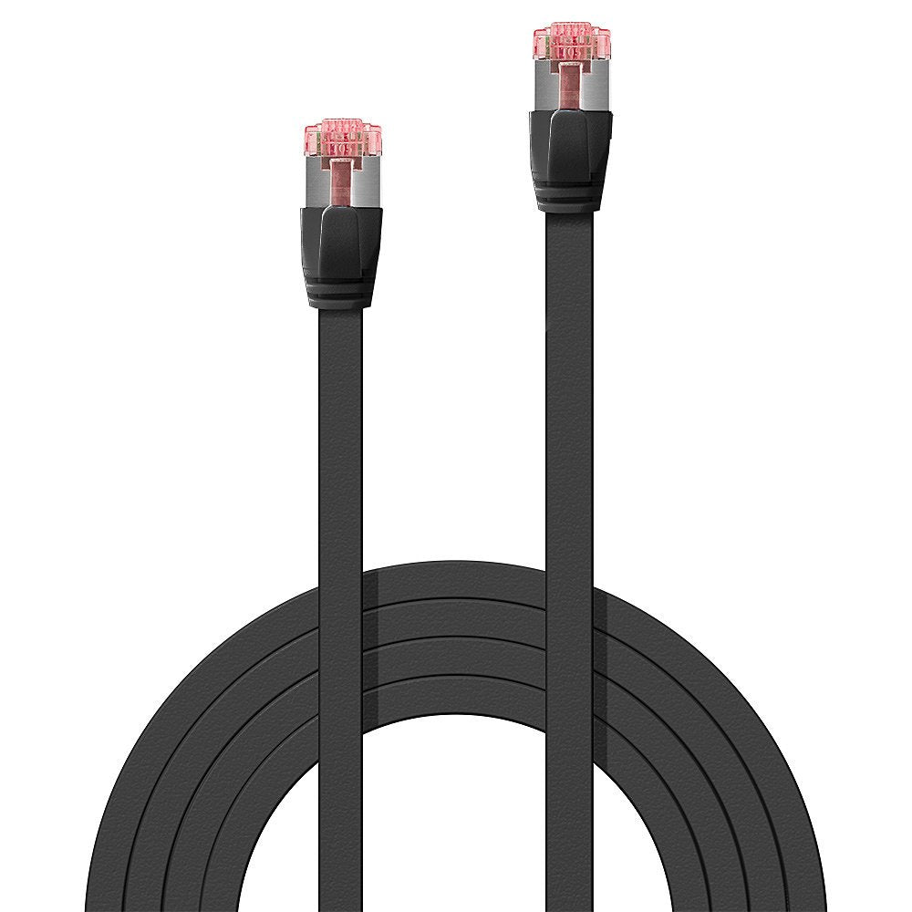 Lindy Cable De Red Cat6 U/Ftp Flachband Negro 0.30m