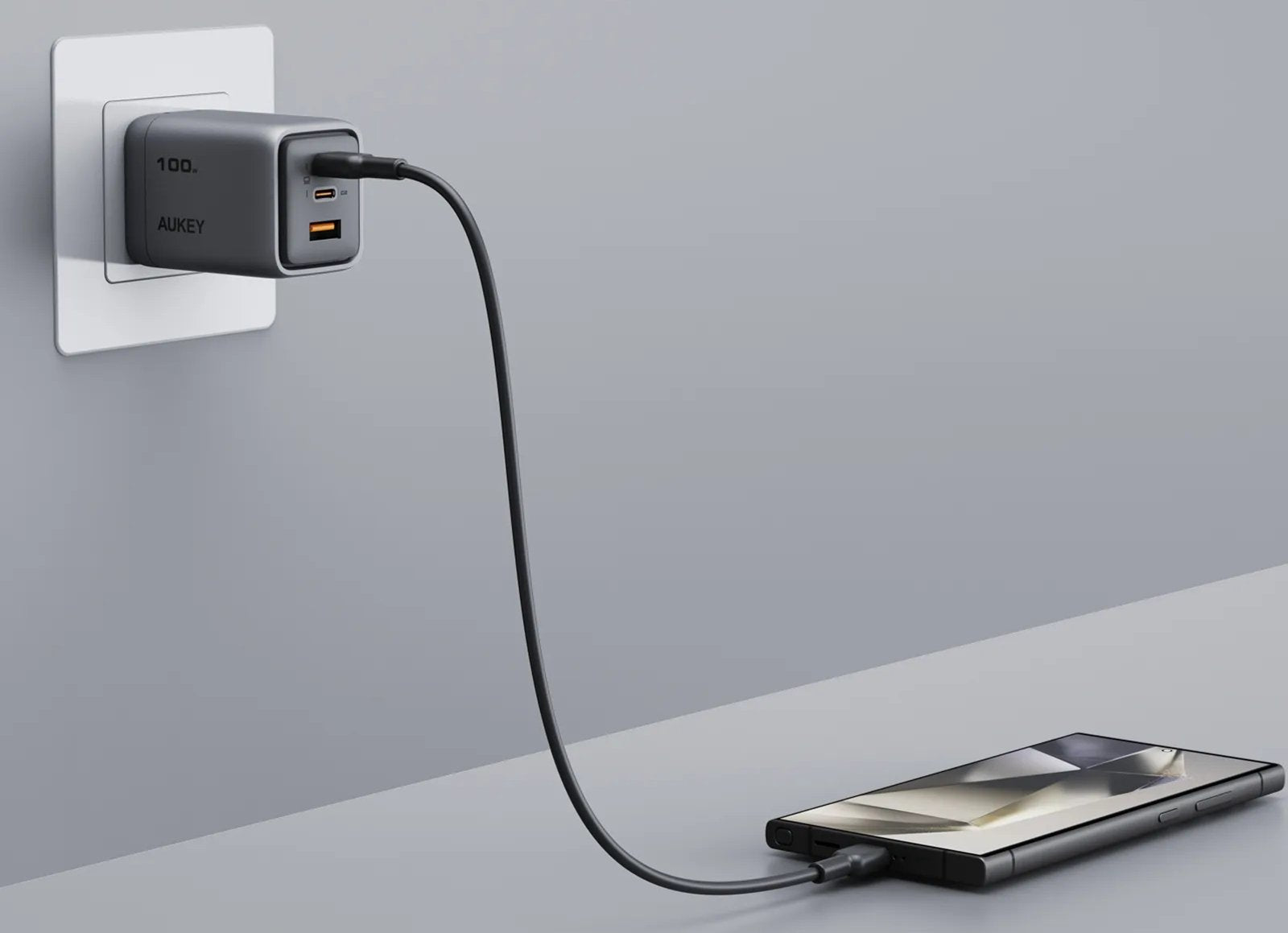 EAN 689323788217 - AUKEY PA-C5 wall charger 100W gray Teléfono móvil Gris Corriente alterna Auto imagen 5