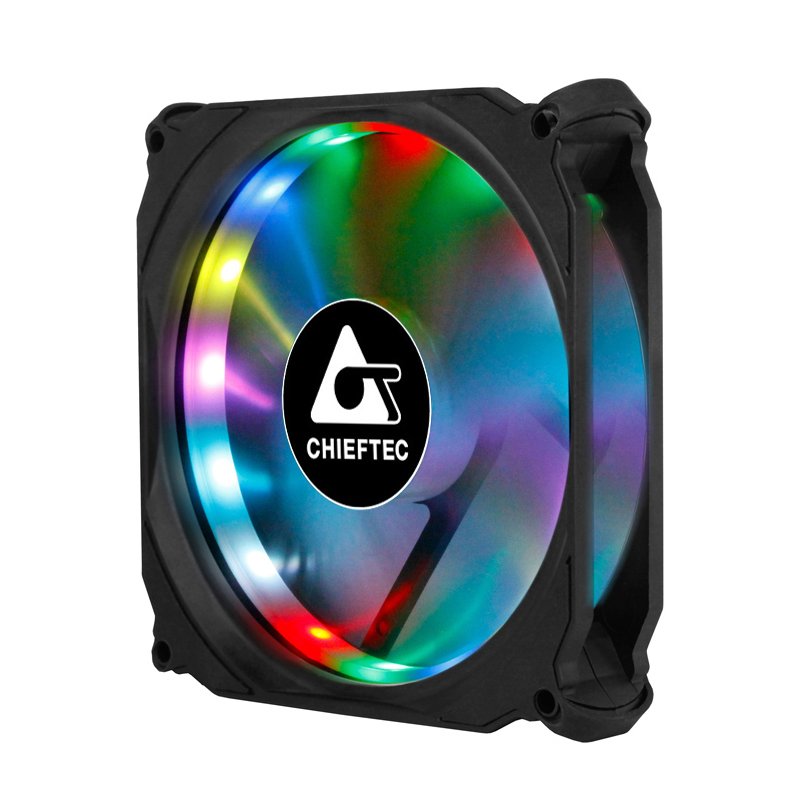 EAN 0753263075987 - Chieftec CF-1225RGB sistema de refrigeración para ordenador Carcasa del ordenador Ventilador 12 cm Negro imagen 5