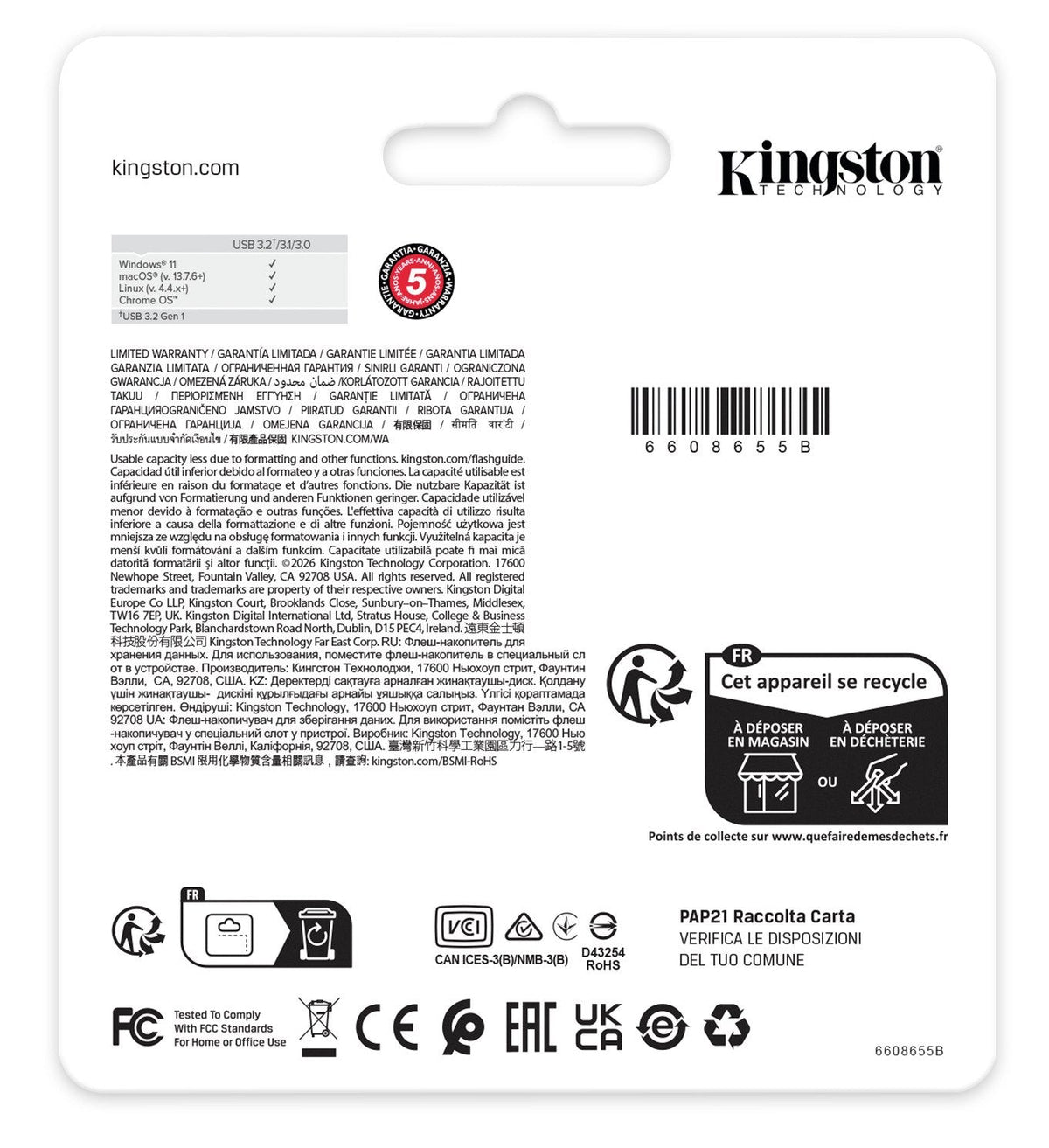 Stick Kingston Dt Kyson G2 512gb Usb 3.0