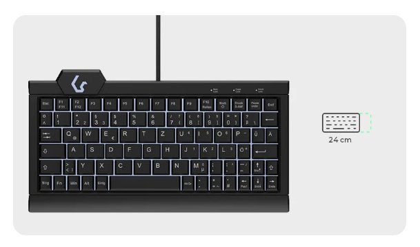 Keysonic Super Mini-Tas, Backlight, Bk, Ksk-3010elc (De)