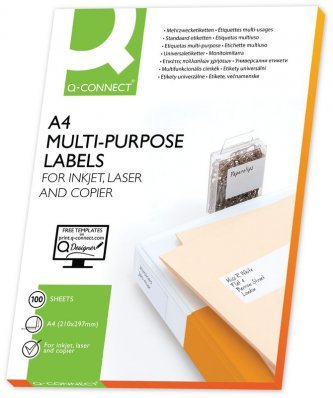 Q-Connect Kf10658 Etiqueta De Impresora Blanco