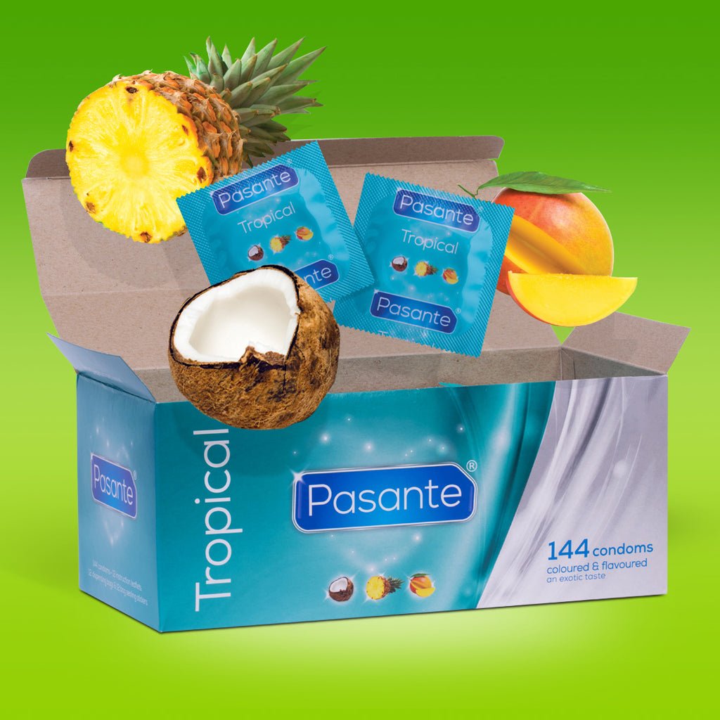 Pasante Preservativos Sabores Tropical Bolsa 144 Unidades