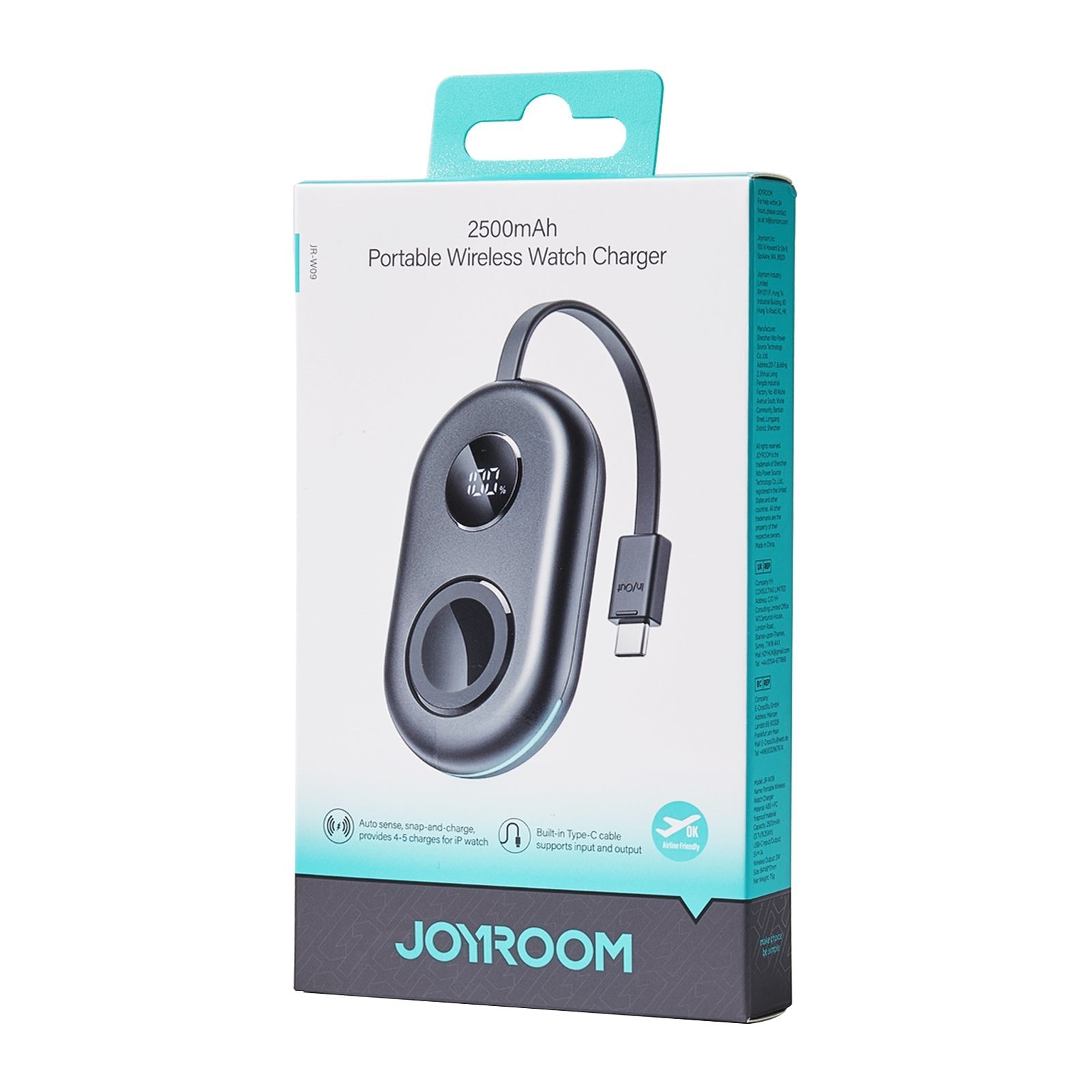 EAN 6956116723859 - JOYROOM Apple Watch JR-W09 kroviklis juodas Ver Negro USB Cargador inalámbrico Interior, Exterior imagen 3