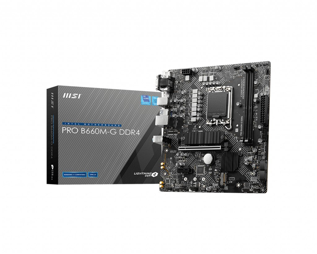 Placa Base Msi Pro B660m-G Ddr4 Matx Lga1700 7d45-001r