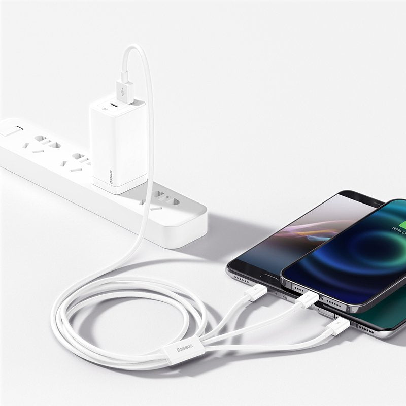 EAN 6953156205536 - Baseus Superior cable USB USB 2.0 1,5 m USB A USB C/Micro USB A/Lightning Blanco imagen 6