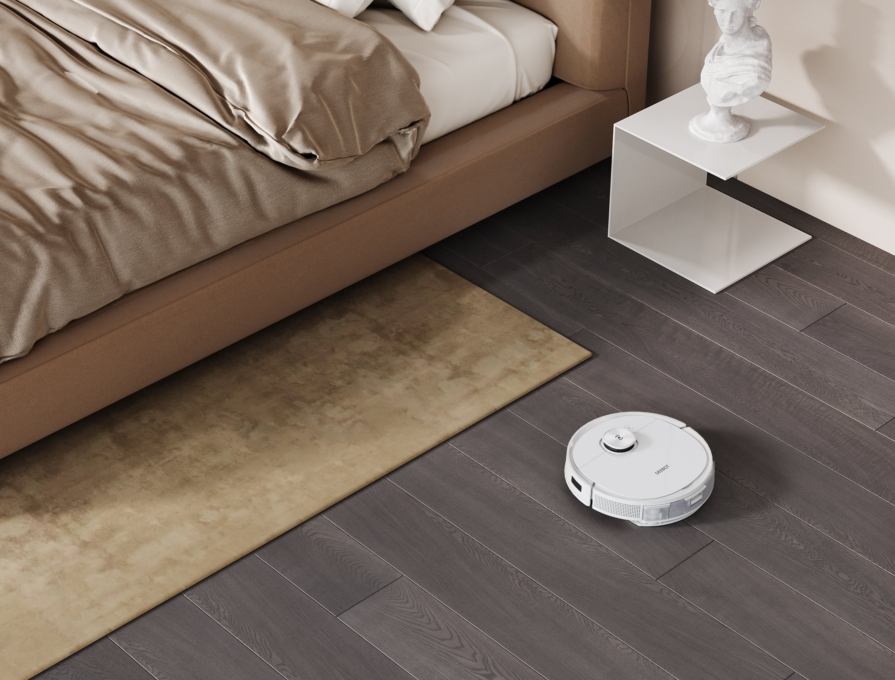 Robot Aspirador Ecovacs Deebot Ozmo T9+ Blanco Con Estación De Vaciado Automático