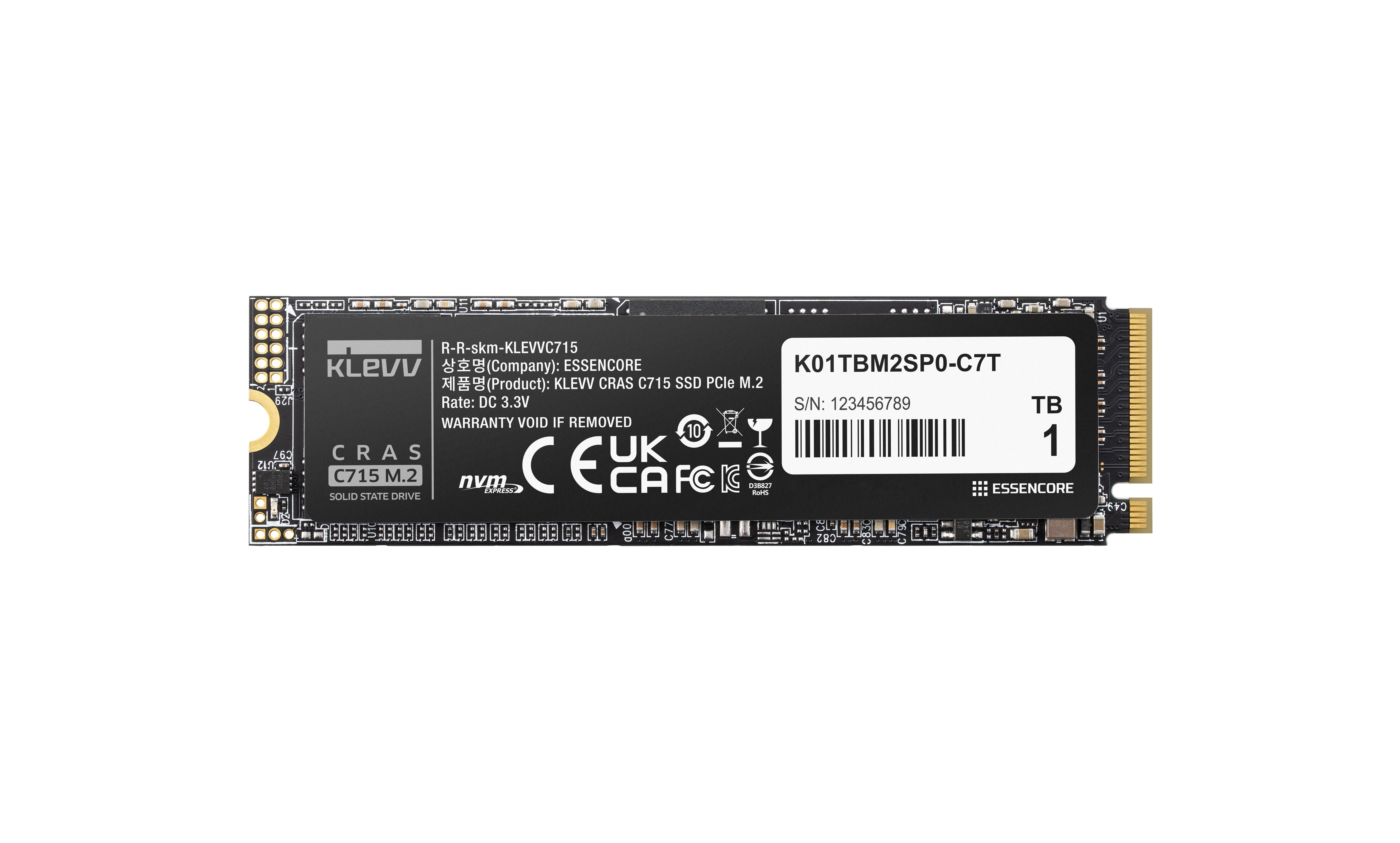 EAN 4895194901815 - Klevv CRAS C715 1 TB M.2 PCI Express 3.0 NVMe 3D TLC NAND imagen 1