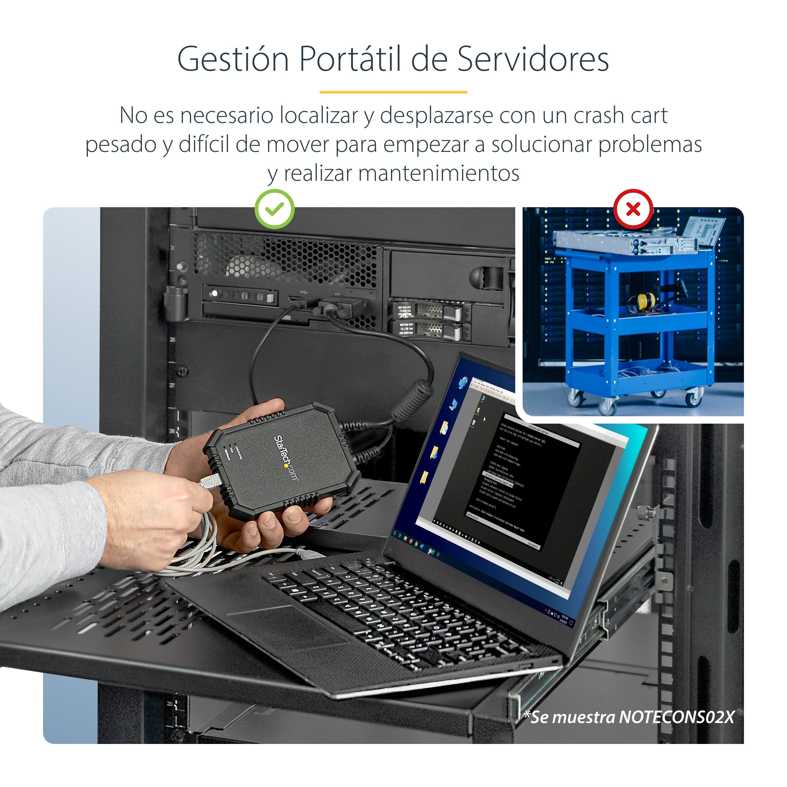 Startech Adaptador Crash Cart Conector Usb Kvm Ord