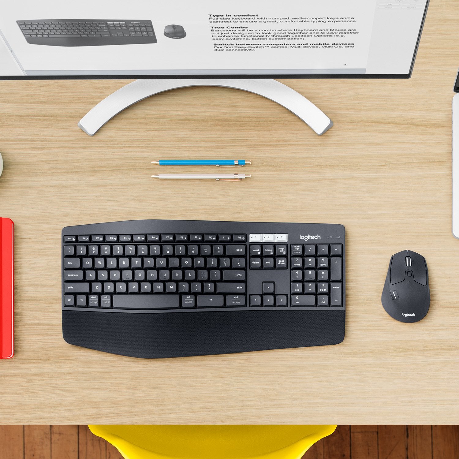 EAN 5099206066861 - Logitech 920-008225 teclado Ratón incluido Universal RF Wireless + Bluetooth AZERTY Belga Negro imagen 7